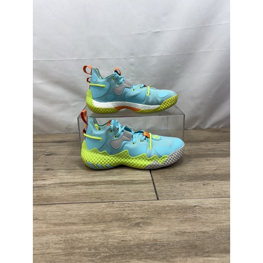 Adidas Harden Vol 6 Basketball Shoes Pulse Aqua / Yellow GV8703 Men's Size 5